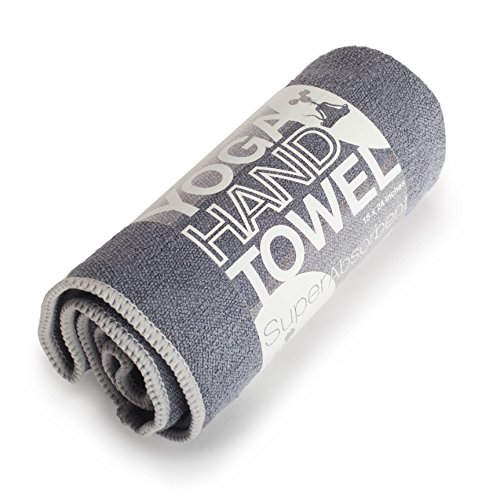 YogaRat Hand Charc-Ash 100% Microfiber Yoga Towels Size (15" x 24") Charcoal/Ash