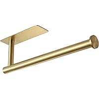 theaoo Gold - Under Cabinet Towel Holder for Kitchen, Adhesive Paper Towel Roll Rack for Bathroom Towel, Wall Mounted Matte B