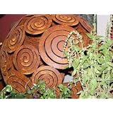 PATIKIL 8 Windspiel Mit Glaskugel - Spiralförmiges Garten-Deko Windrad Für Innen & Außen, Grün