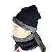 Beanie Hat Scarf Set Thick Knit Hat Warm Fleece Lined Scarf Winter Hats Snow Ski Skull Cap for Men Women