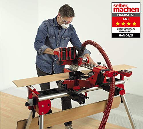 Einhell Akku-Zug-Kapp-Gehrungssäge TE-SM 36/210 Li - Solo Power X-Change (Lithium-Ionen, leichtgängige Zugfunktion… – Bild 3