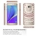 Samsung Galaxy Note 5 Case with Screen Protector,AnoKe Scratch Resistant Mandala Flower Girls Women Acrylic Hard Rubber Slim Fit TPU Clear Phone Cover Cases for Samsung Galaxy Note 5 -TM CH Rose Gold