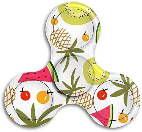 Summer Fruit Pattern Fidget Spinner Hand Toy Stress Reducer For Work School Class High Speed 360 Triangle Finger For Focus , ADHD Anxiety Autism For Adult Children Kids Men Women Teenager