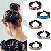 Rhinestone Hair Clip for Women - 5Pack Half-balloon Nest Expanding Hairpin Girls Hair Claws Hair Bun Holders Accessories (mixed 5 color-2)
