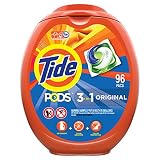 Tide PODS Laundry Detergent Liquid Pacs, Original Scent, HE Compatible, 96 Count (Packaging May Vary)