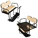 Performance Plus Carts EZGO TXT Golf Cart Rear Flip Back Seat Kit - Factory Tan (Fits 1995-2013)