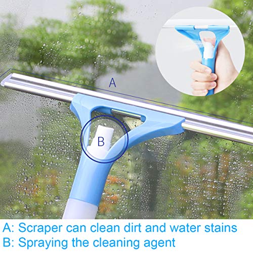 image for Geardon Professional Window Squeegee Cleaner with Scrubber, 58