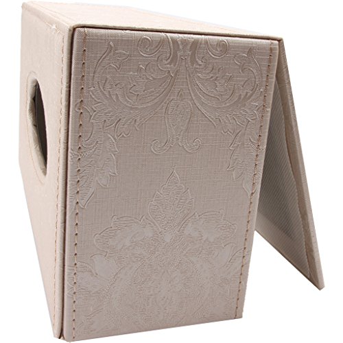 Vanki 1 PC Facial Tissue Box Holder Cover for Car Bathroom Kitchen,Vintage Flower,Gold Decorative Pattern