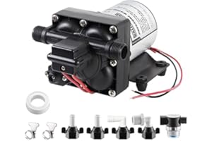 WASSERMANN RV Water Pump 12 Volt DC 3.0GPM 55PSI,Replacement For 4008-101-A65,Water Pump Self Priming Diaphragm Pump with Pressure Switch for RV Kitchen Bathroom Marine Yacht Garden