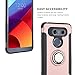 TechVibe LG V30 Case, Slim Drop Protection Cover, Ring Grip Holder Stand, For LG V30 (2017) - Rose Gold