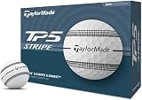 TaylorMade TP5 Stripe Golf Ball 12 Pack White - 5 Layer Tour Ball