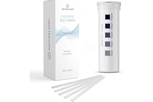NATURELAND [150 Strips] Restaurant Chlorine Test Paper, 10-250 ppm (Value Pack) Instant Result in 1 Second (150)