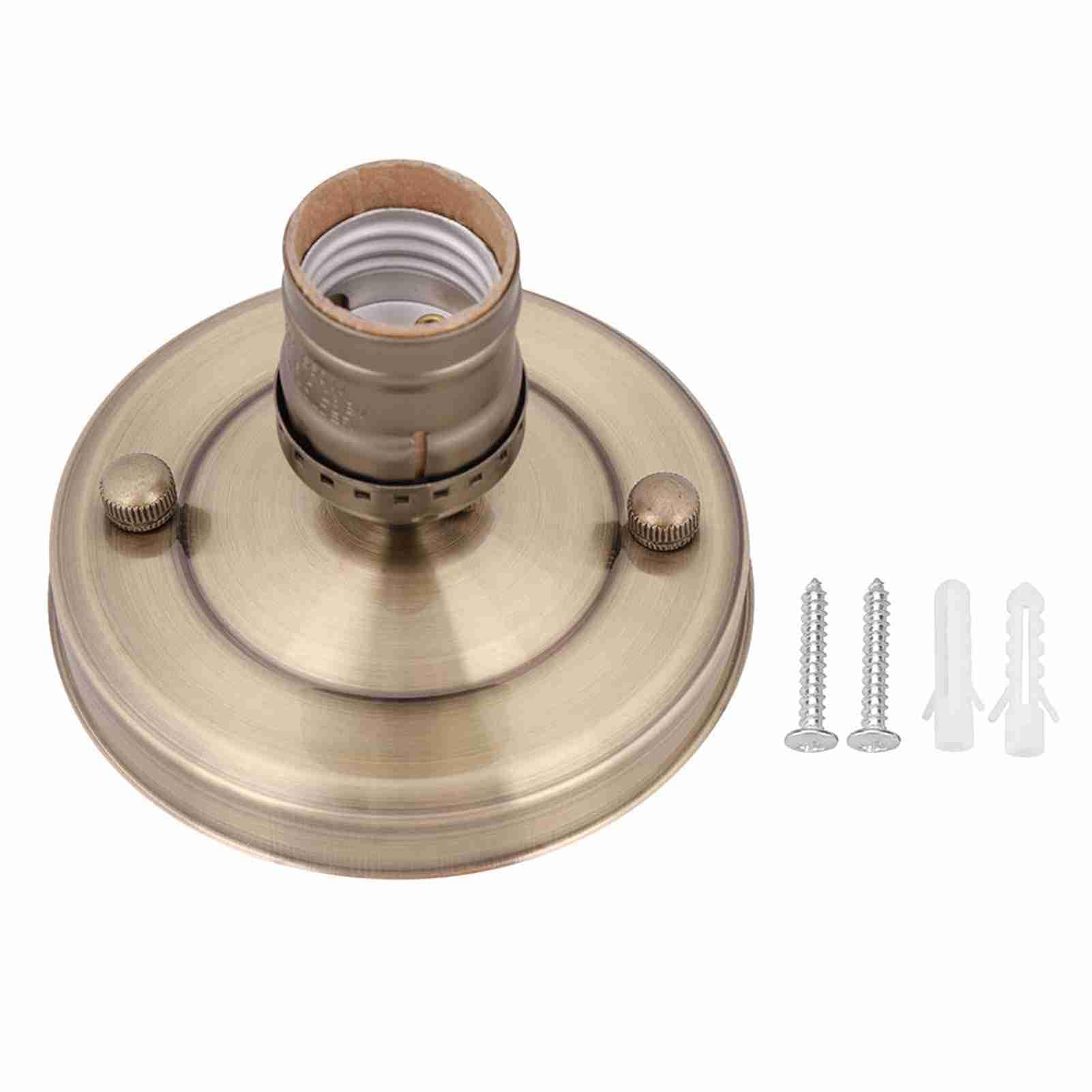 Raguso E26/E27 Vintage Lighting Sconces Fixture Industrial Ceiling/Wall Light Base Holder Pendant Bulb Lamp Screw Socket for Home Restaurant Decoration(Bronze)
