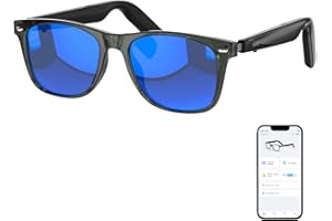 GetD Bluetooth Sunglasses for Men/Women, AI Translator, 11H Battery Life, Polarized Lens, UV Protection, Voice Control, Built-in Mic & Speakers, Smart Eyewear for Gaming Meeting Travel