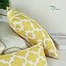CaliTime Pack of 2 Soft Canvas Pillow Covers Cases for Couch Sofa Home Decor Modern Quatrefoil Accent Geometric 12 X 20 Inches Bright Yellow