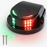 ULITECO 12V LED Boat Navigation Light, Red/Green Bow Light, IP67 Waterproof | Compatible with pontoon boats, fishing boats, yachts, skiffs, and other 12V marine vessels.