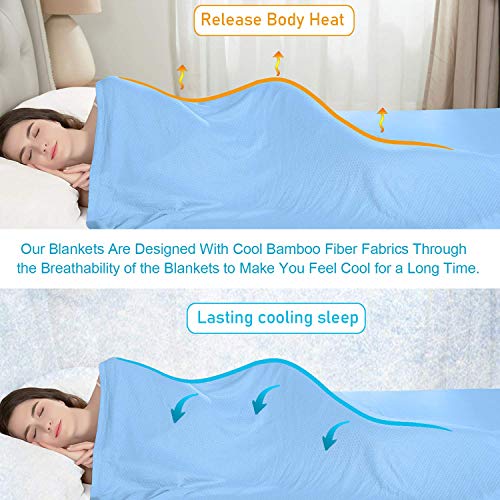 DANGTOP Twin Size Cooling Blankets, 100 Bamboo Blanket for AllSeason