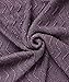 BOURINA Dark Lavender Throw Blanket 50x60 Inches Throw Textured Solid Soft Sofa Couch Decorative Knitted Blanket