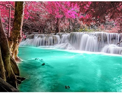 Mazixun 5D DIY Diamond Embroidery Waterfall And Lake Square Diamond Painting Cross Stitch Rhinestone Mosaic Decoration Gift