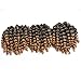 3 Packs Wand Curl Crochet Hair Synthetic Crochet Braids 8 Inch Jamaican Bounce Twist African Braiding Hair For Black Women (T1B/27)