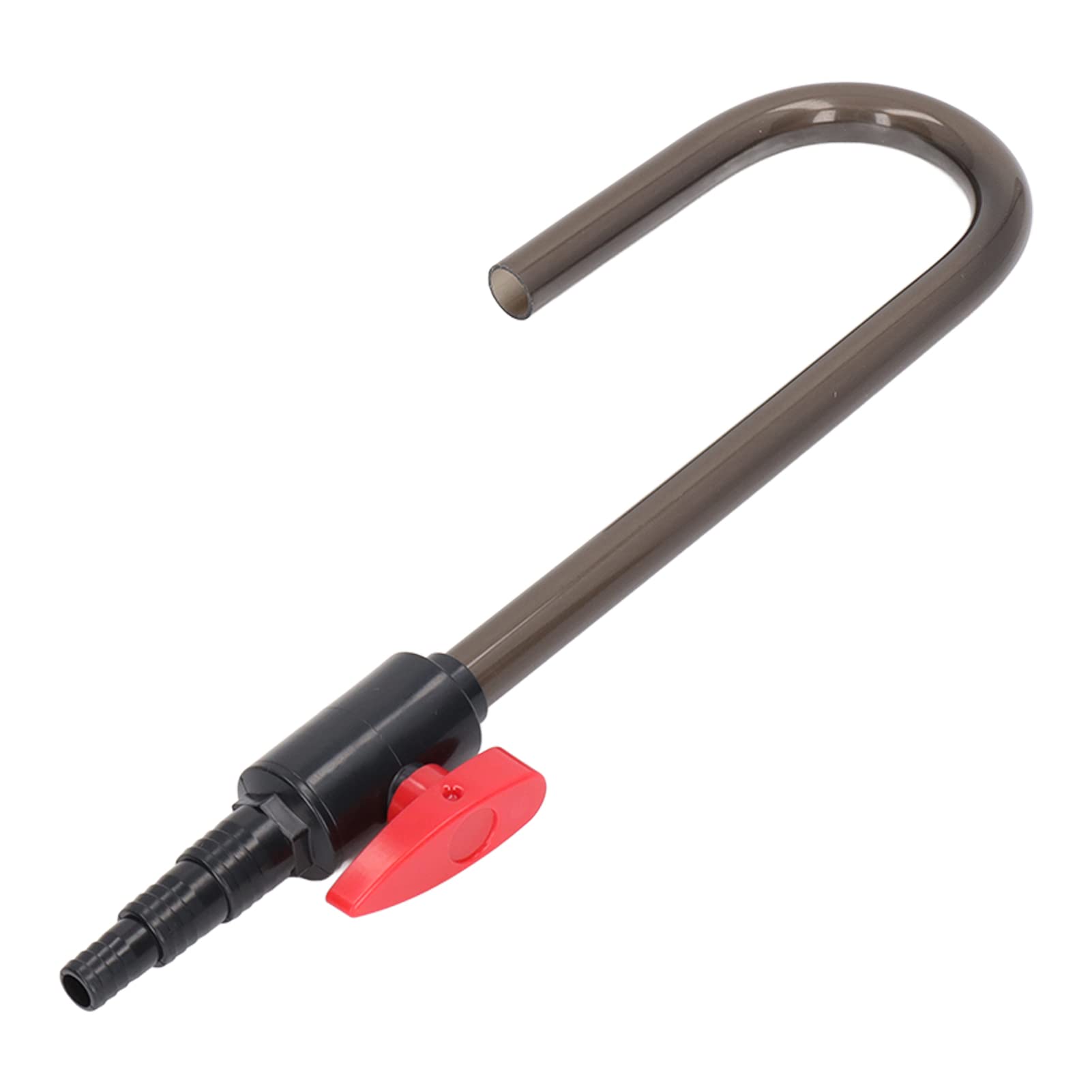 Automatic Aquarium Water Filler Tube, Wall Mounted Free Your Hands, Control Valve, Premium Material, for 3/8 1/2 3/4 Hose with Wide Applicability (Curved Hook (Bagged))