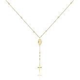 Moodear Cross Necklace for Women - Dainty 925 Sterling Silver/Gold Plated Layered Cross Pendant Simple Small Necklaces for Women Trendy Jewelry Gifts