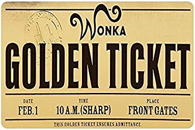 Our Iris Machine-washable Willy Wonka Golden Ticket Chocolate Bar Door Mat Decorative Doormat Indoor/Outdoor Doormat Non-woven Fabric Non Slip Gate Pad Rug 23.6(L) x 15.7(W)