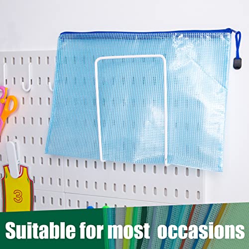 Koogel Plastic Wallets A4 File Document Folder, 12PCS Zipper Locked Bags Zip Folders Waterproof Storage for Travel Office School Home Pockets