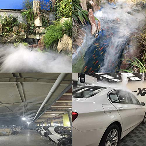 VEVOR 10 Head Ultrasonic Mist Maker Fogger 250W 5KG/H Mist Maker Fogger Air Humidifier w/Transformer Accessories for Industrial Scenic Agriculture Greenhouse Hydroponics Garden/Lawn/Pond