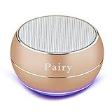 Pairy Portable Bluetooth Speakers with Hands-free Function for iPhone/iPad/PC and More (Gold)