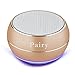 Pairy Portable Bluetooth Speakers with Hands-free Function for iPhone/iPad/PC and More (Gold)