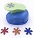 TECH-P® Creative Life Size 1” Multi-Pattern Hand Press Album Cards Paper Craft Punch,Card Scrapbooking Engraving Kid Cut DIY Handmade Hole Puncher. (Snowflake)