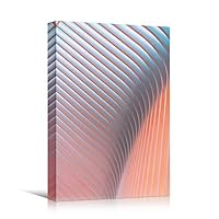 Canvas Wall Art White Building Pattern Abstract Architecture & Maps Building Chic Home Office Photography - 12x18 inches