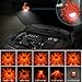 Yandu LED Road Flares (6 PACK) Emergency Beacon Safety Flare Flashing Warning Light for Car Truck Boat with Hook and Magnetic Base (set of 6)