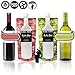 (2) On The Move Travel Foldable Wine Bottle To Go Flask Premium Kit W/Perfect Pour Spout Cap Heavy Duty Plastic Collapsible Flask For Wine - Holds Full 750 ml Bottle - Double Pack
