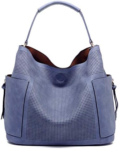 Le Miel Perforated Side Pocket Tote w/Inner Pull-out Crossbody/Pouch