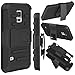 zenic Galaxy S5 Case, (TM) Hybrid Dual Layer Armor Defender Full-Body Protective Case Cover with Kickstand & Belt Clip Holster Combo for Samsung Galaxy S5 i9600 Case (Black)