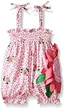 Mud Pie Baby Girl One Piece Bubble, Multi, 0-3 Months