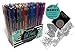Gel Pen Set 60 Markers for Adult Coloring Books Homeschooling Supply for Kids Bonus 5 Page Ebook