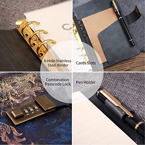 Diary With Lock A6 Small Locking Diary Locking Journal for Adults PU