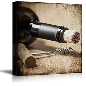 Square Corkscrew and Wine Bottle
