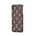 iPhone Xs Max Case Elegant Luxury PU Leather Monogram Pattern Classic Style Cover Case for Apple iPhone Xs Max (Large Logo)