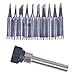 Bleiou 10pcs+Iron casing /lot Lead-free Solder Iron Tip 900M-T For 936 SAIKE ATTEN AOYUE KADA YIHUA Soldering Rework Station Iron