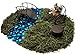 Fairy Garden Kit - Includes Fairy, Bench, Table, Bridge, Blue Glass Stones, Moss and Instructions