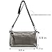 Lecxci Womens Small Leather Crossbody Bag, Zipper Clutch Phone Wallet Purse with [3 Card Slots] for Women (Bronze Silver)