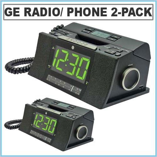 KABB GE Corded Bedroom Phone with CID & Alarm Clock Radio