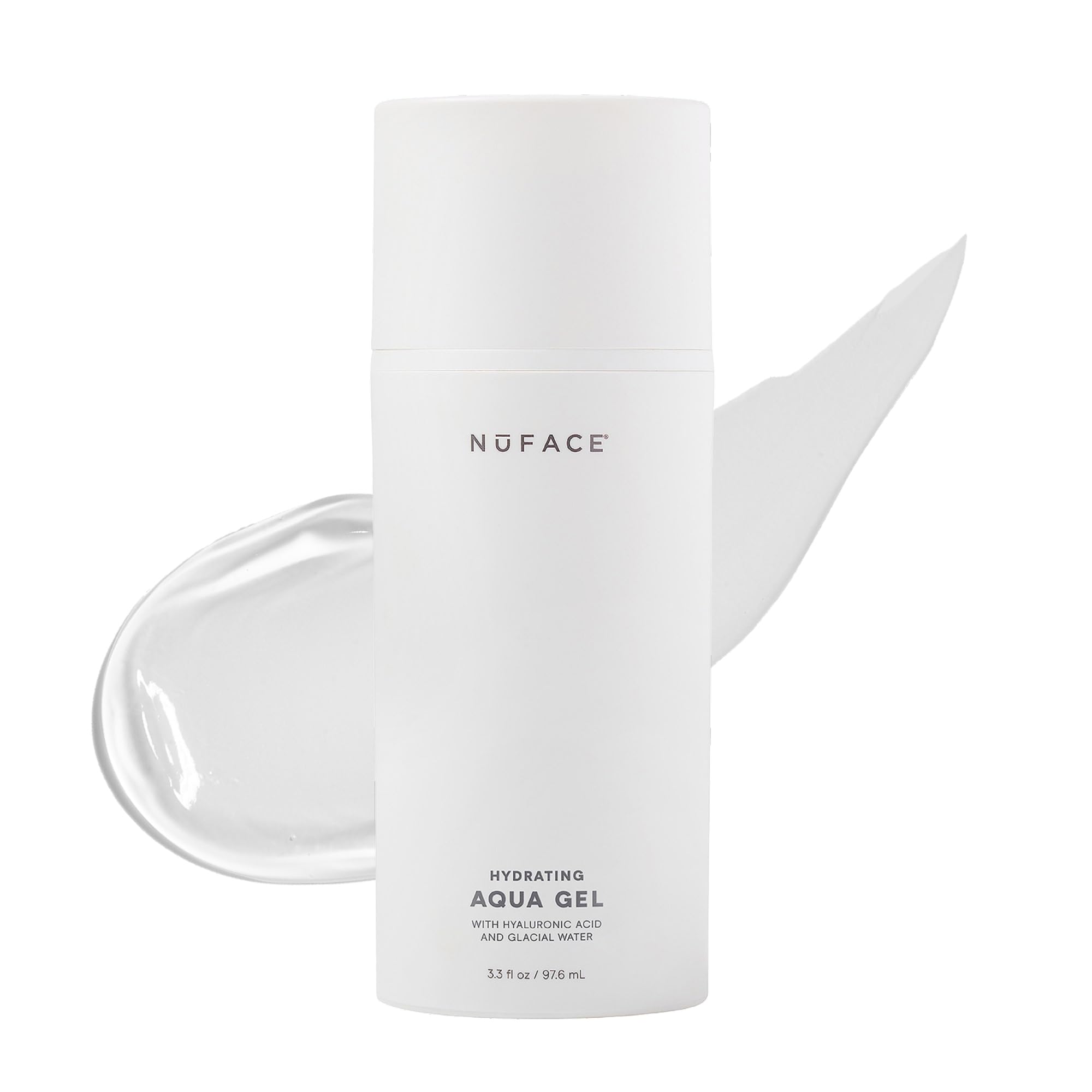 NuFACE Aqua Gel Activator - Microcurrent Conductive Gel & Activator Powered by IonPlex & Hyaluronic Acid to Enhance Results of NuFACE Microcurrent Facial Device - Improves Skin Radiance (3.3 oz)