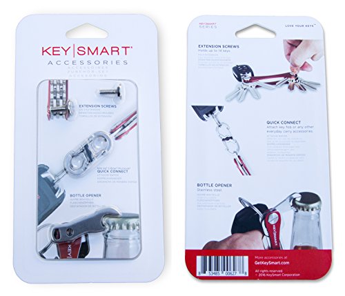 KeySmart Accessory Pack | Expansion Pack-14 Keys, Quick DisConnect, and Bottle Opener