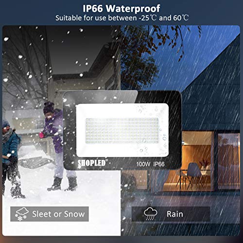 SHOPLED 2 Pack 150W RGB LED Flood Light Bluetooth Smart Outdoor Color