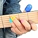 Frienda 15 Pieces Clear and Color Silicone Guitar Fingertip Protectors in 5 Sizes（L/M/S/XS/XXS）and 5 Pieces Guitar Picks (Colors May Vary)